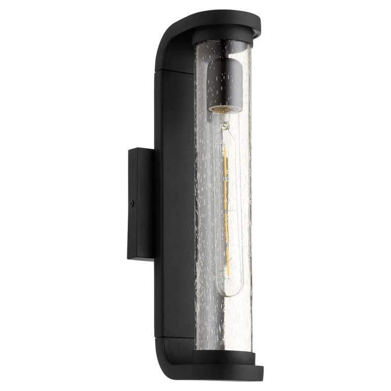Textured Black One Light Outdoor Lantern from the Vitro Collection