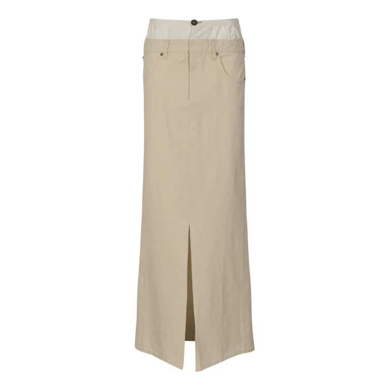 Maison Margiela Jupe Midi - Blanc (S51MI0004M35261103)