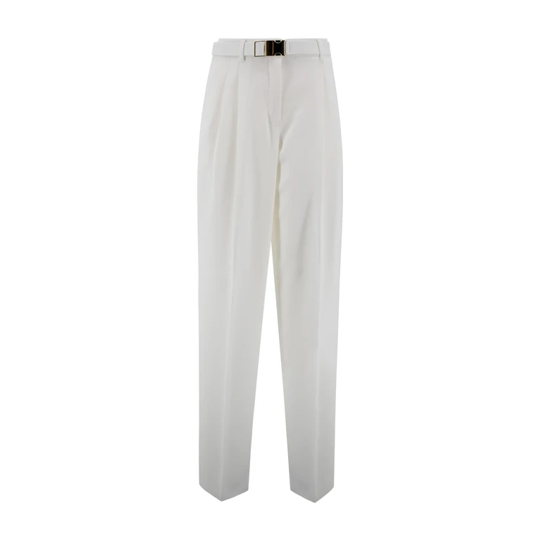 Max Mara Studio Neottia Belted Wide Leg Trousers