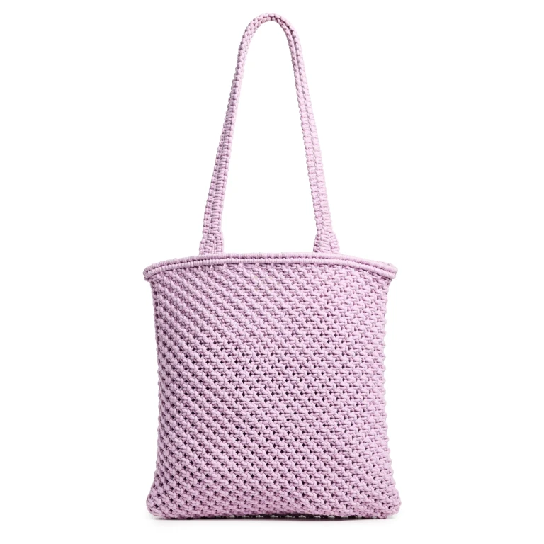 Faherty Sunwashed Macrame Shopper Bag Aqua Green One Size