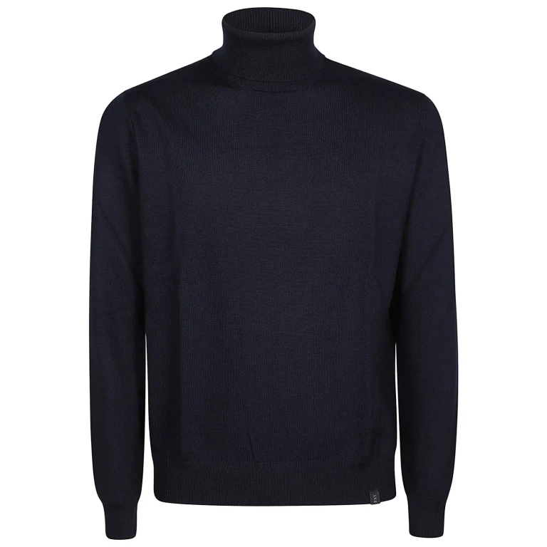 Fay Navy Blue Virgin Wool Jumper