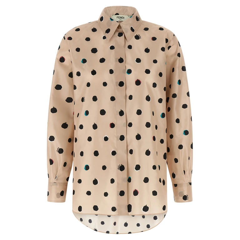Fendi Button Dots Print Shirt
