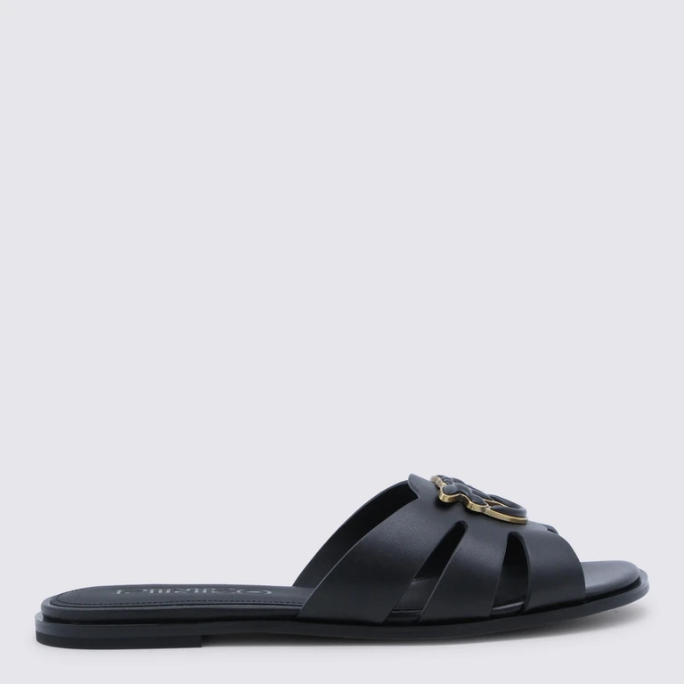 Pinko Sandals Beige Leather - Women