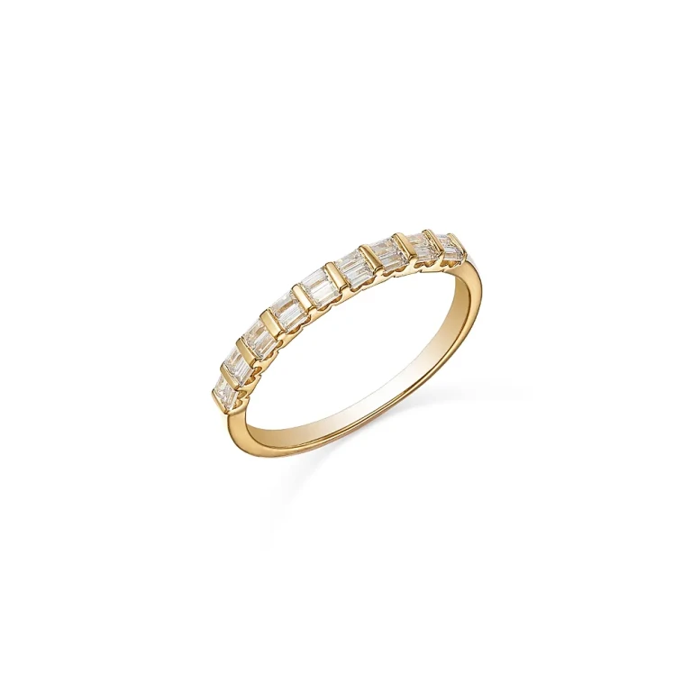 Diamond Baguette Band in 14K Yellow Gold, 0.25 tcw