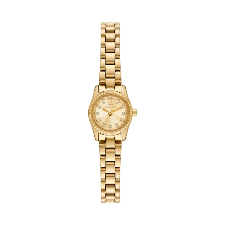 Michael Kors Lexington Three Hand Gold Tone Stainless Steel Watch, 19mm