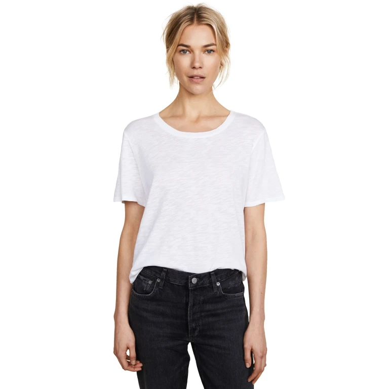 Splendid Slub Crew Tee White S