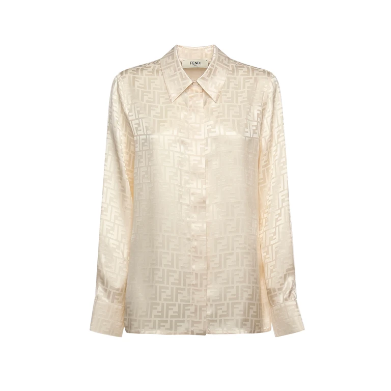 Fendi Shirts Cream Silk - Women