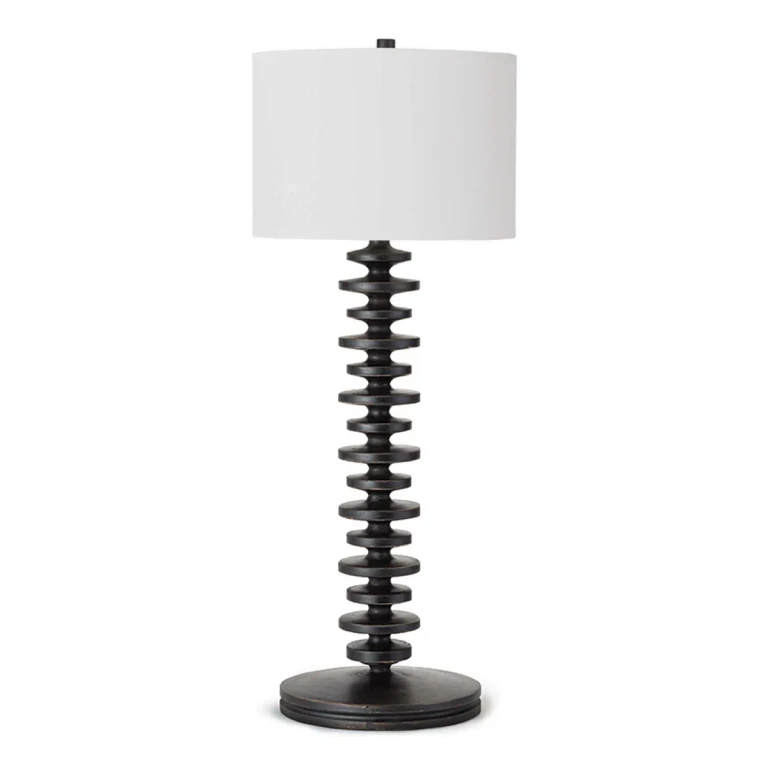 Ebony Table Lamp from the Fishbone Collection