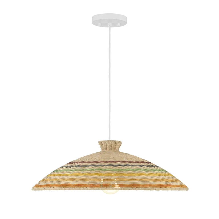 Trade Winds Phoebe 1-Light Pendant in Matte White