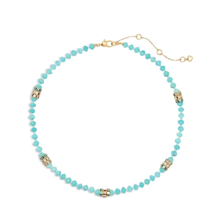 kate spade new york Mixed Stone Beaded Collar Necklace, 16-19