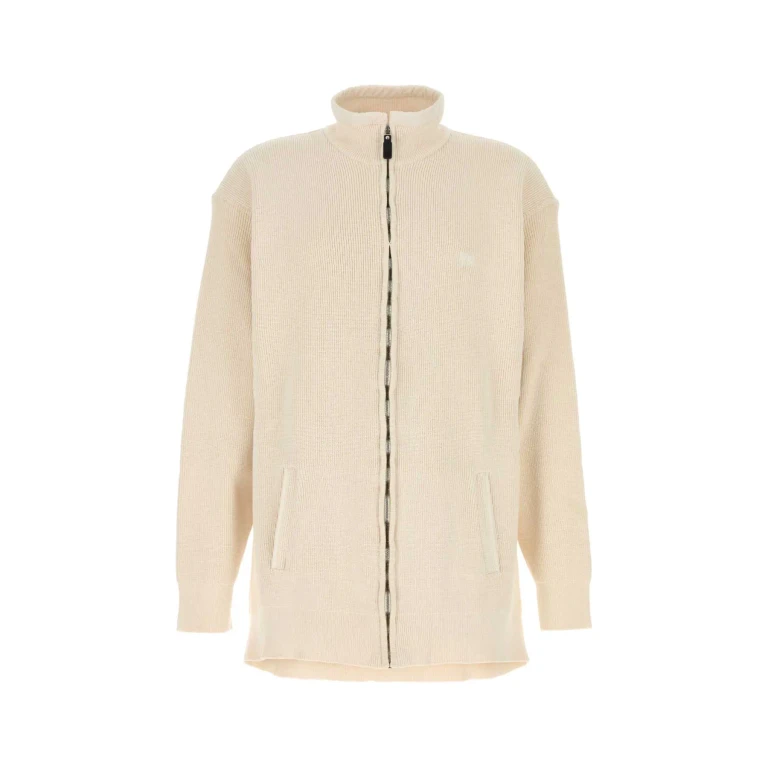 Cream Cotton And Polyester Sweater Beige Exterior: Maglieria - Men