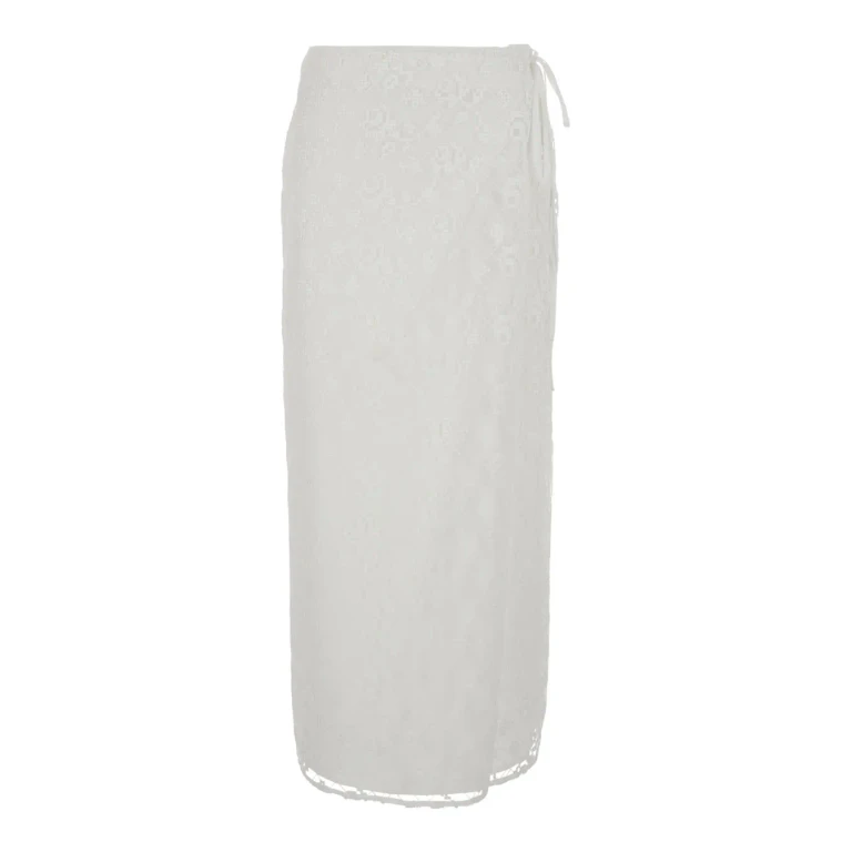 MSGM Skirt gonna/skirt White With Elegant Details In Polyester Women