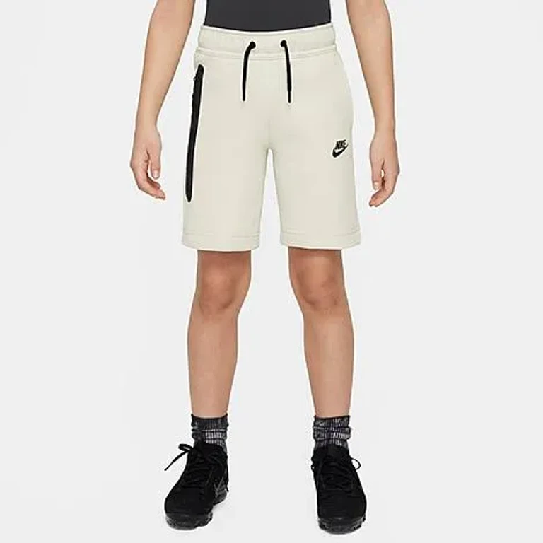 Nike Boys Big Kids Tech Fleece Shorts in Dusty Cactus/Black Size: XS