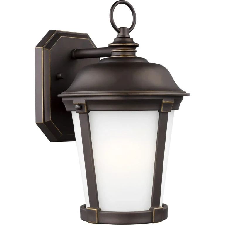 Antique Bronze One Light Outdoor Wall Lantern from the Calder Collection