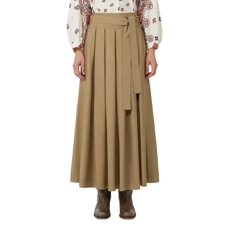 Weekend Max Mara Agiate Pleated Maxi Skirt
