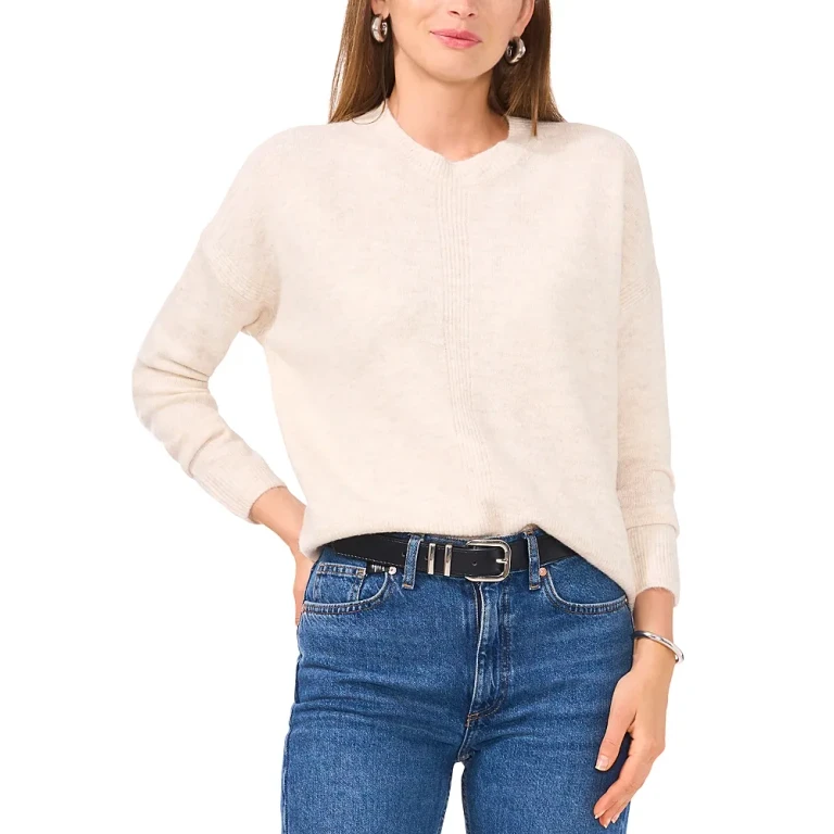 Vince Camuto Center Seam Crewneck Sweater