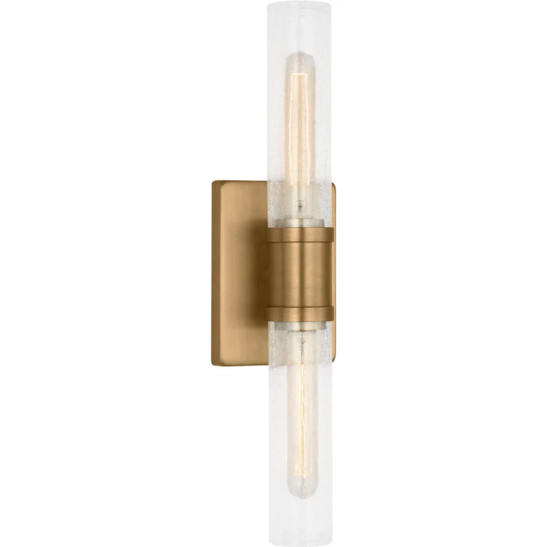 Satin Brass Satin Brass Bathroom Vanity Light from the Keaton Collection