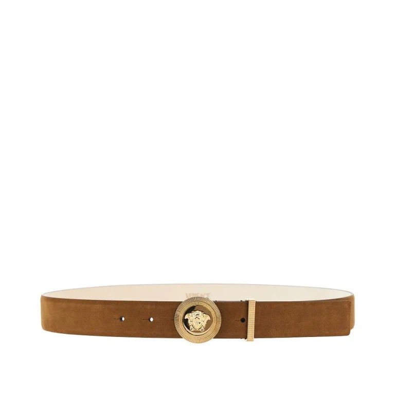 Cintura Versace Medusa Biggie in pelle nabuk
