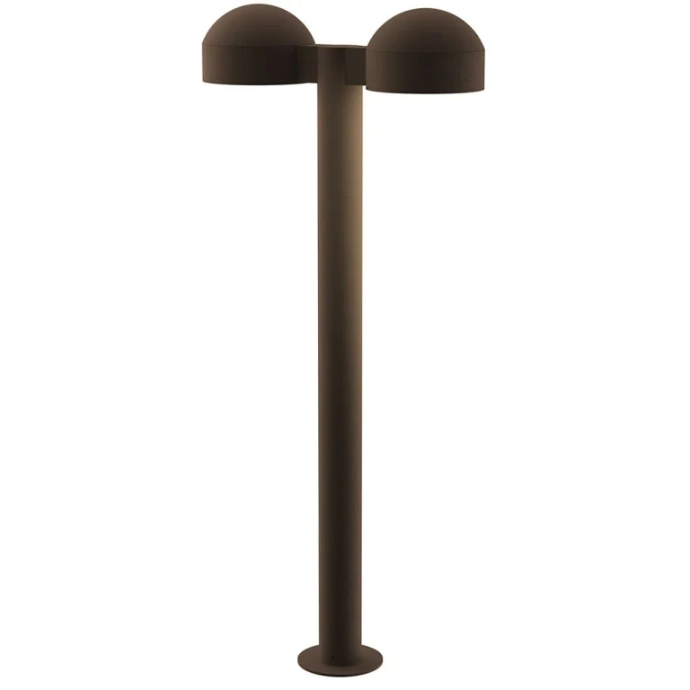 REALS 29.75" 2-Light Optical Acrylic LED Bollard in Bronze