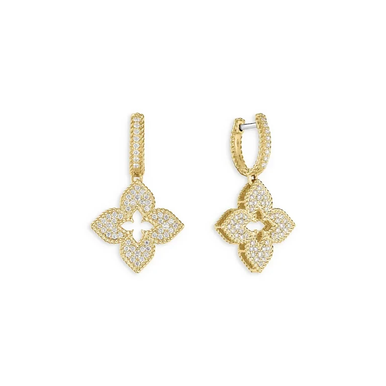 Roberto Coin 18K Yellow Gold Venetian Princess Diamond Drop Earrings, 0.77 tcw
