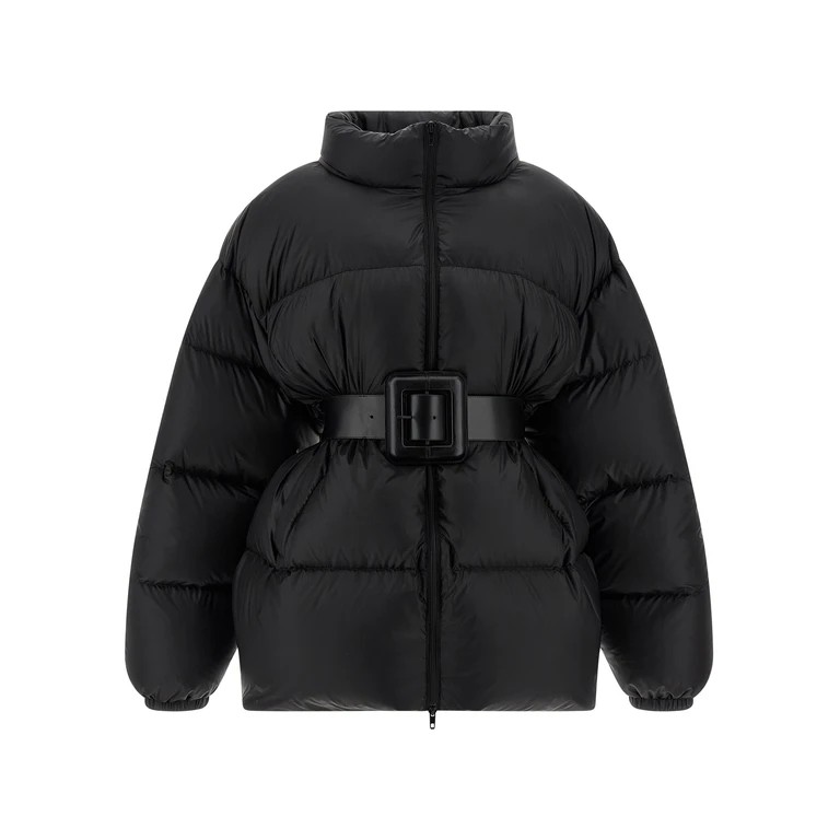 Black Polyamide Full-Length Jacket Clothing - Women