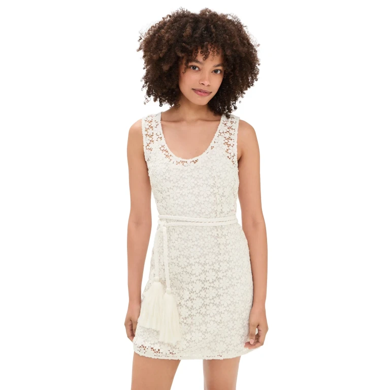 Apiece Apart Rahel Tassel Mini Dress Cream 2