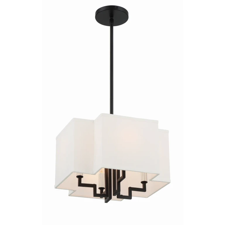 Coal Polished Nickel Highlig Pendant Semi Flush Mount from the Upham Estates Collection