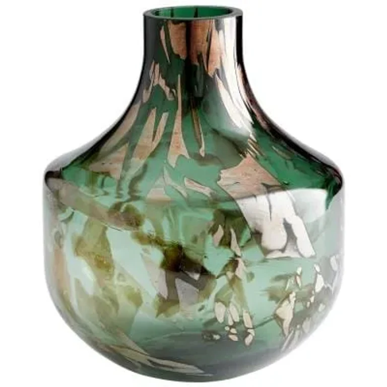 Maisha Vase in Green And Gold