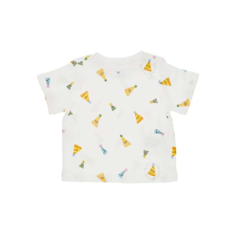 Stella McCartney T-shirt met feesthoedjes-print voor kinderen (6 maanden)