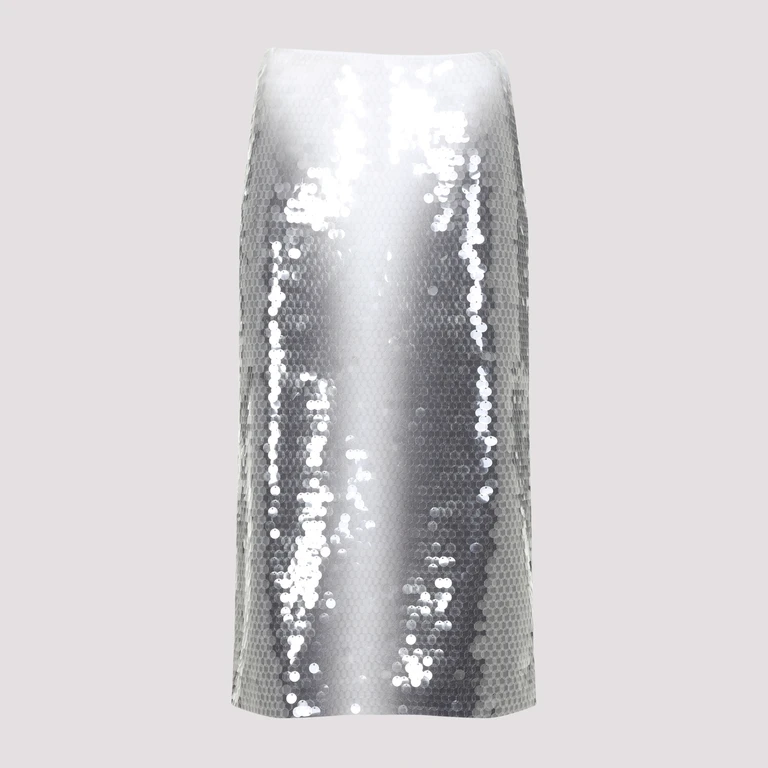 Sportmax Toano Sequined Skirt Grey Polyamide Elastane - Women