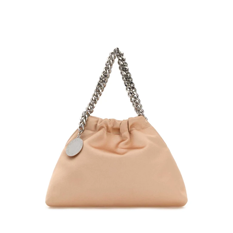 Powder Pink Satin Falabella Handbag Lightpeach Polyester Borse A Mano - Women