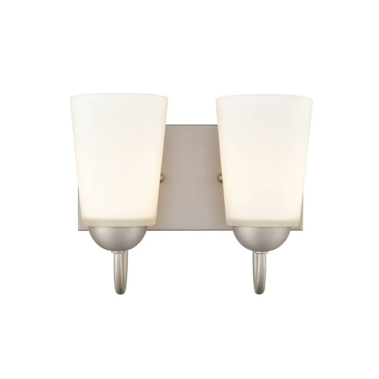 Millennium 2-Light Bathroom Vanity Light in Satin Nickel