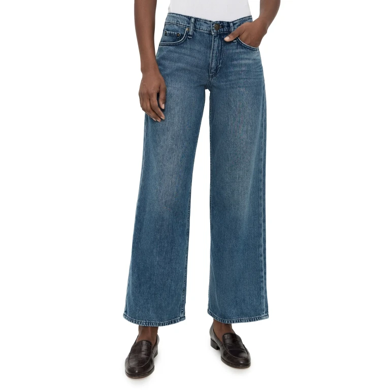 rag & bone Featherweight Saige Low-Rise Ankle Straight Jeans River 31