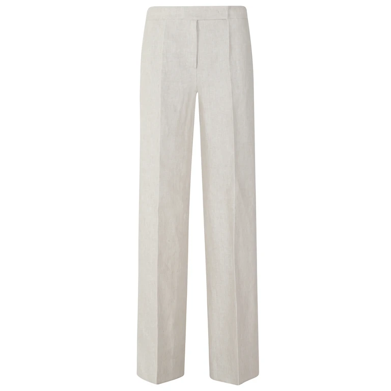 Max Mara Sfilata Ginnico Nude & Neutrals Lino Pantaloni - Women