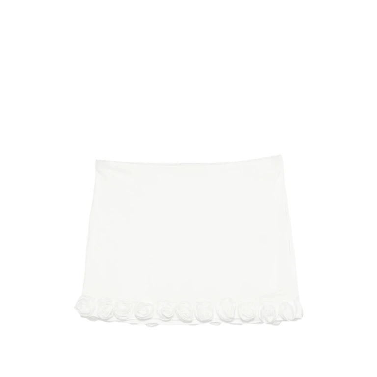Oséree Rose-appliqué Mini Skirt