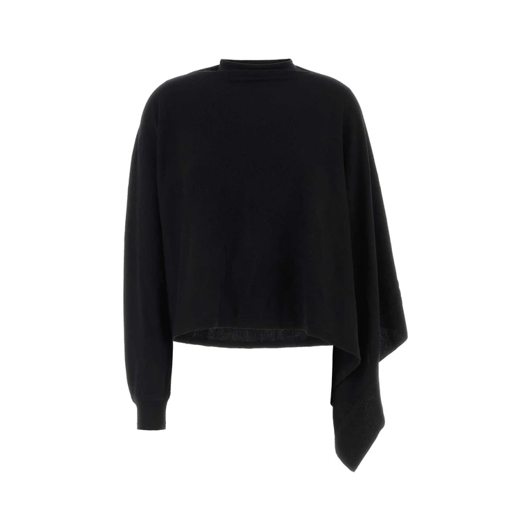 Jil Sander Black Wool Sweater Lana Vergine Maglie - Women