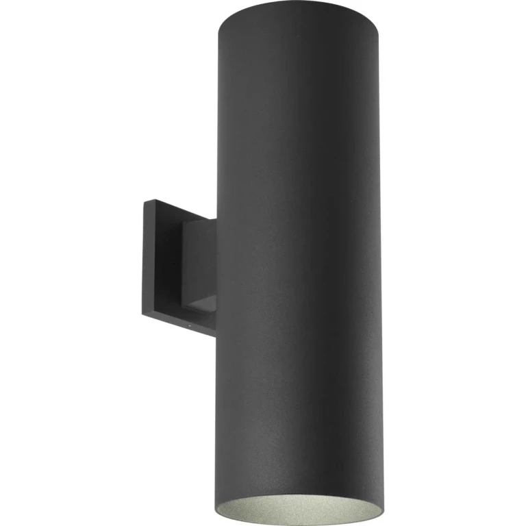 Black Two Light Wall Lantern from the Cylinder Collection