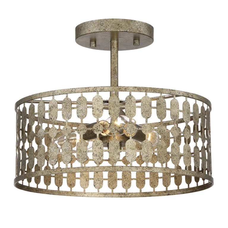 Trade Winds Lighting 3-Light Ceiling Light In Antique Gold - TW80043-OG