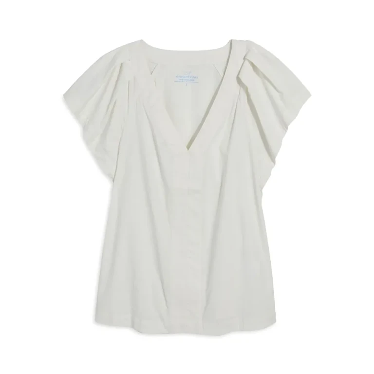 Vineyard Vines Harbor Flutter Sleeve Top