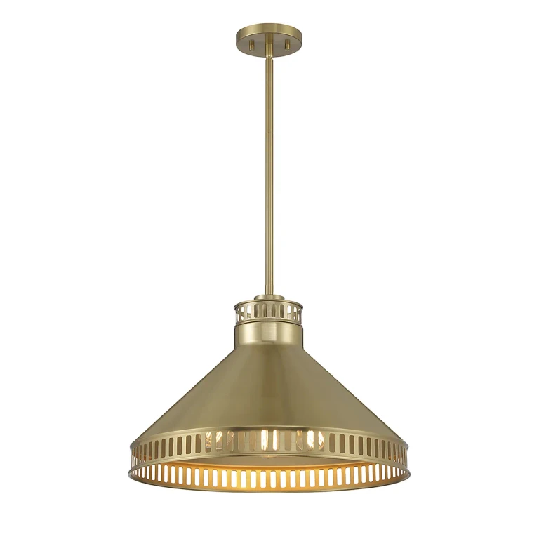 Warm Brass Three Light Pendant from the Seagram Collection