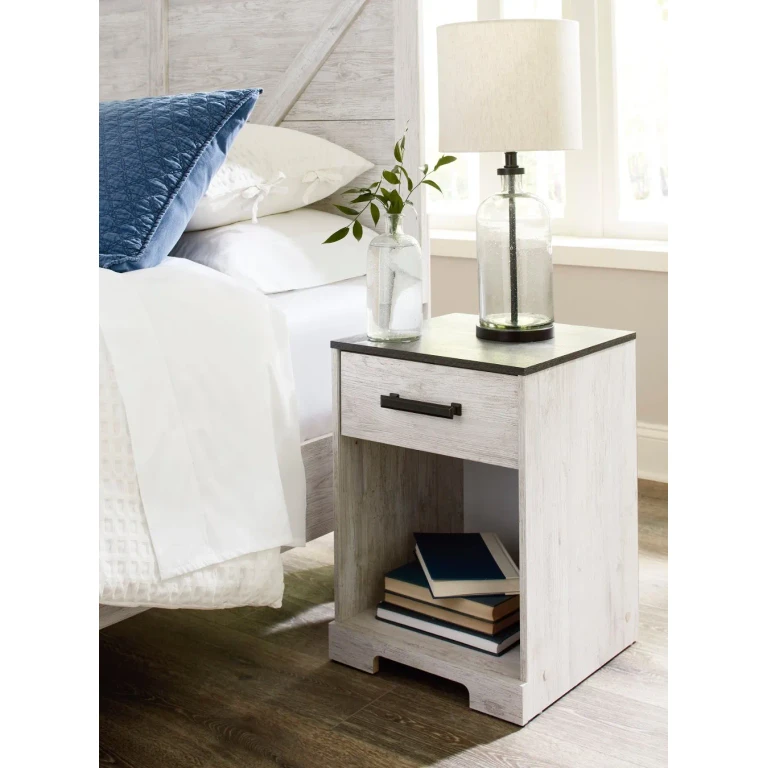 Sutton Whitewash One Drawer Night stand
