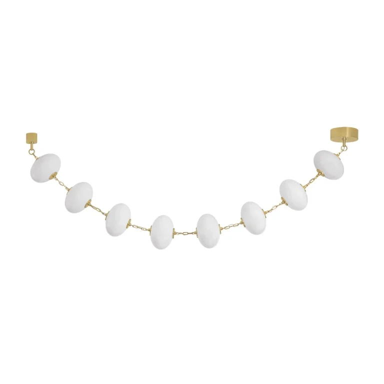 Vintage Polished Brass LED Pendant from the Nephele Collection