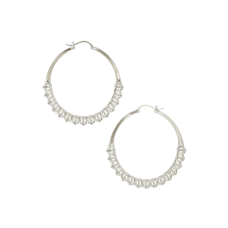 Calla Hoops Silver Large