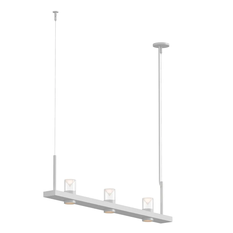 Satin White LED Pendant from the Intervals Collection