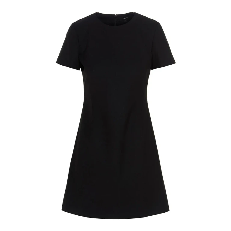 Theory Robe Au Genou - Noir