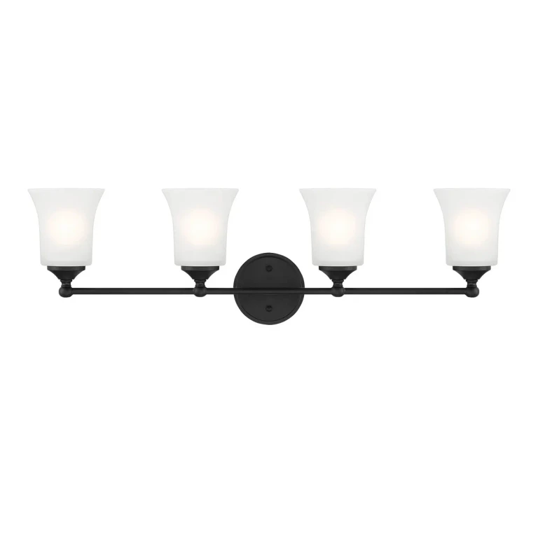 Bronson 4-Light Bathroom Vanity Light in Matte Black