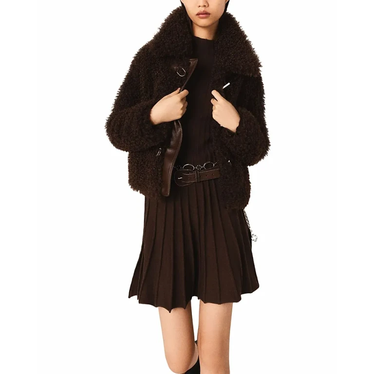 Maje Short Boucle Coat