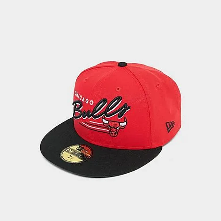 New Era Chicago Bulls NBA 59FIFTY Fitted Hat in Red/Black Size: 7 1/2