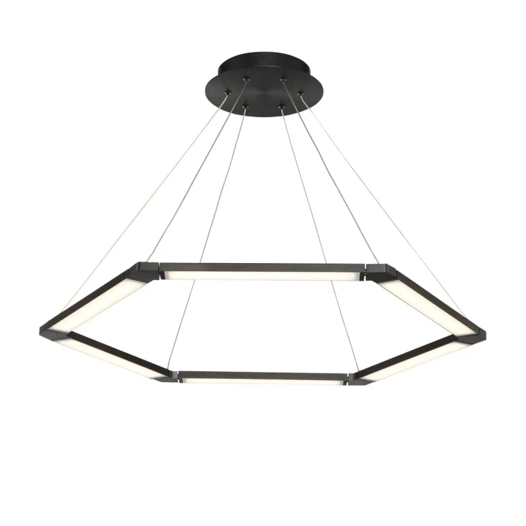 WAC Lune 3000K 6-Light Pendant Light in Black - PD-14032-BK