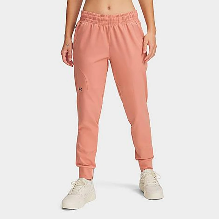 Under Armour Women's Unstoppable Jogger Pants in Canyon Pink/Black Size: XS